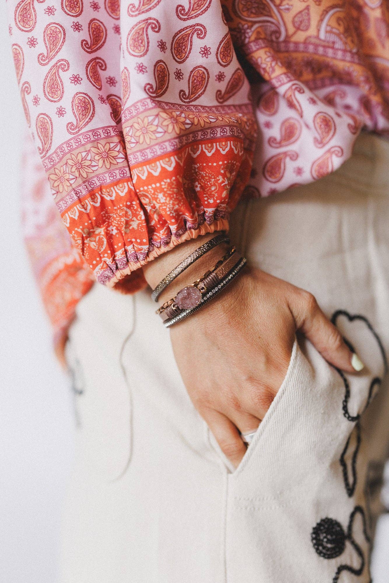 Dusty Horizon Layered Bracelet - Camel