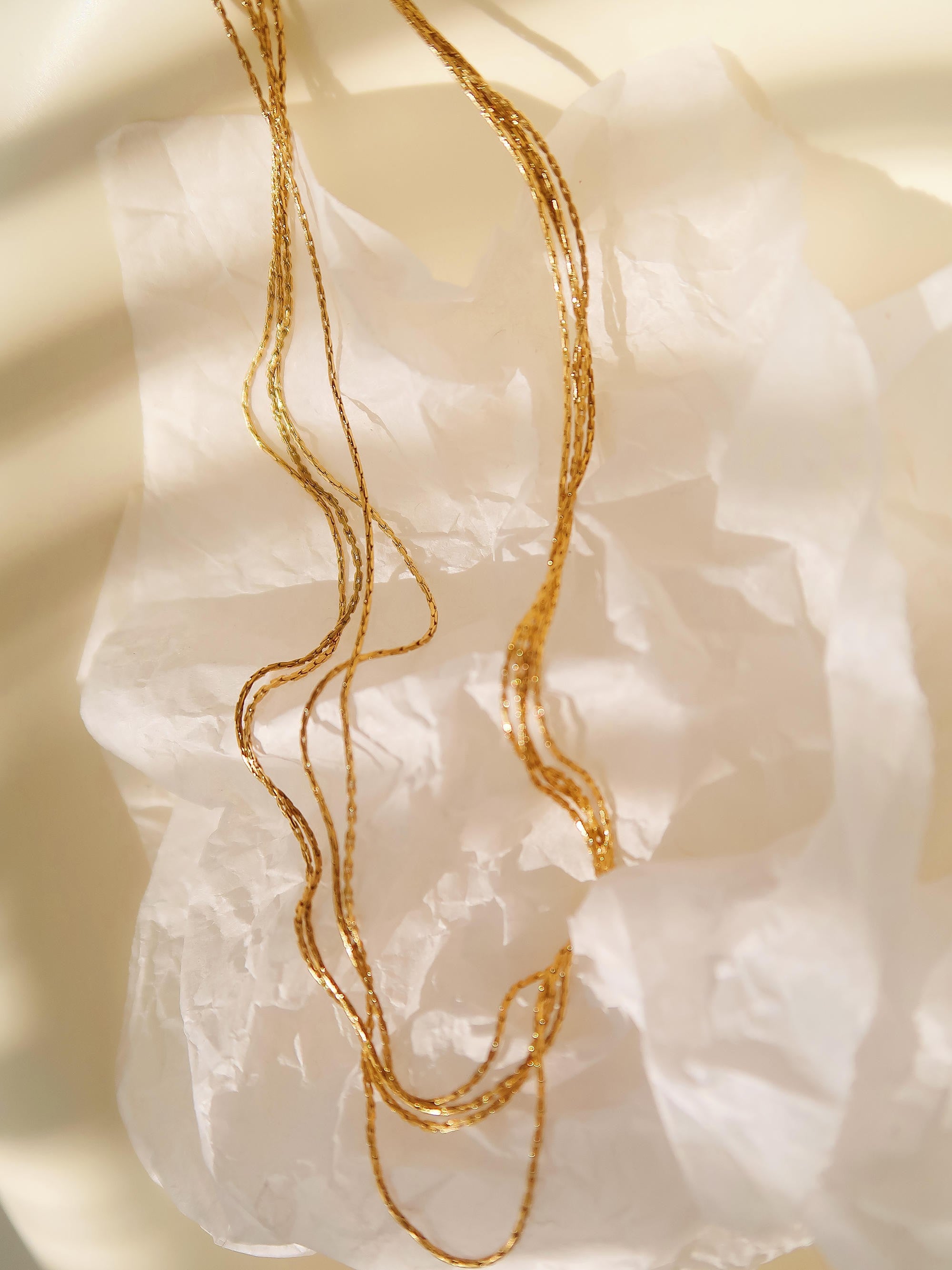 18k Gold Layered Dainty Chain Necklace