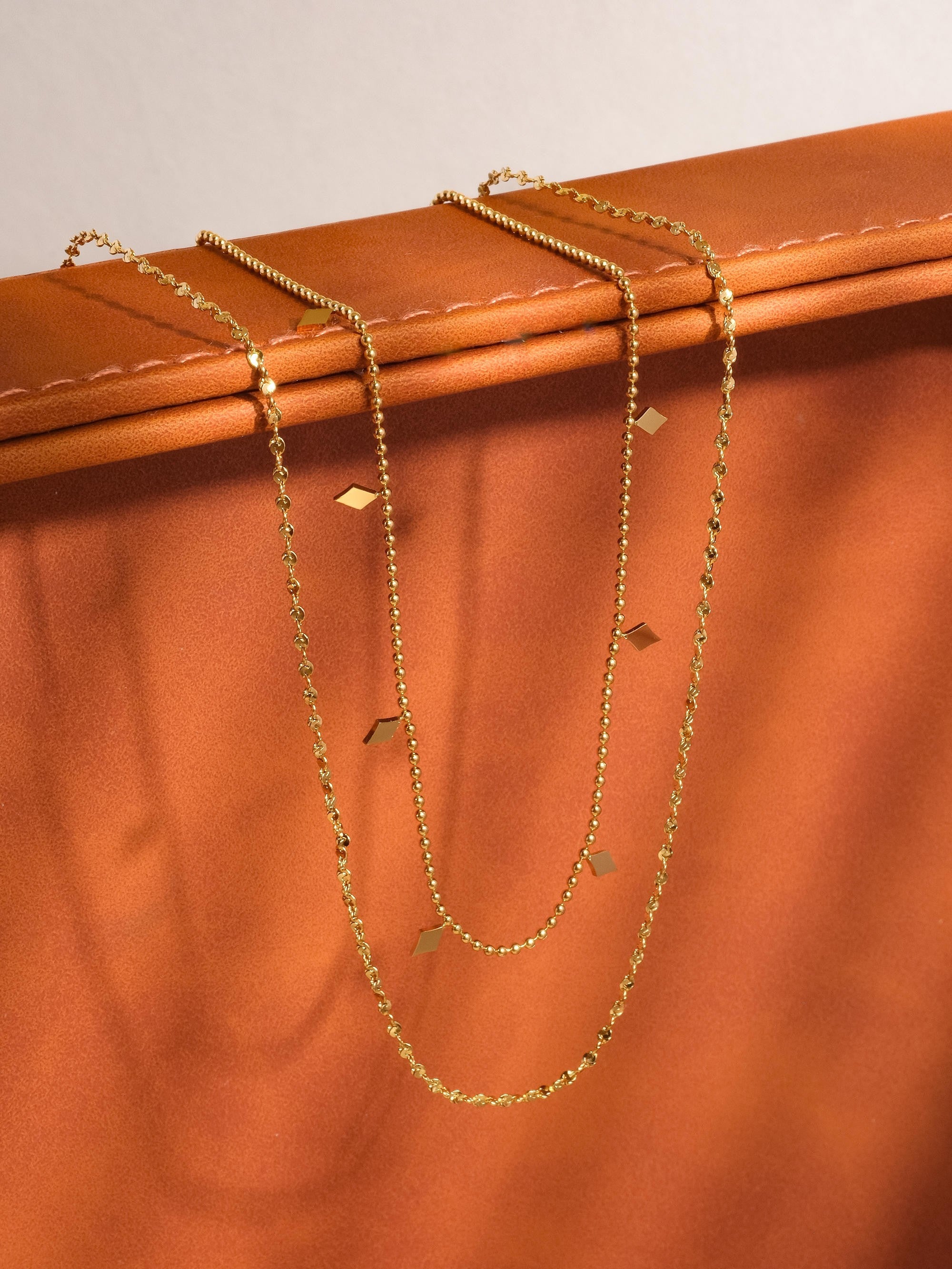 18k Gold Layered Tassel Necklace