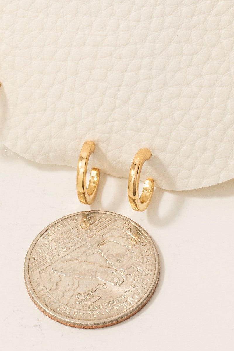 Three Pair Assorted Mini Hoop Earrings Set