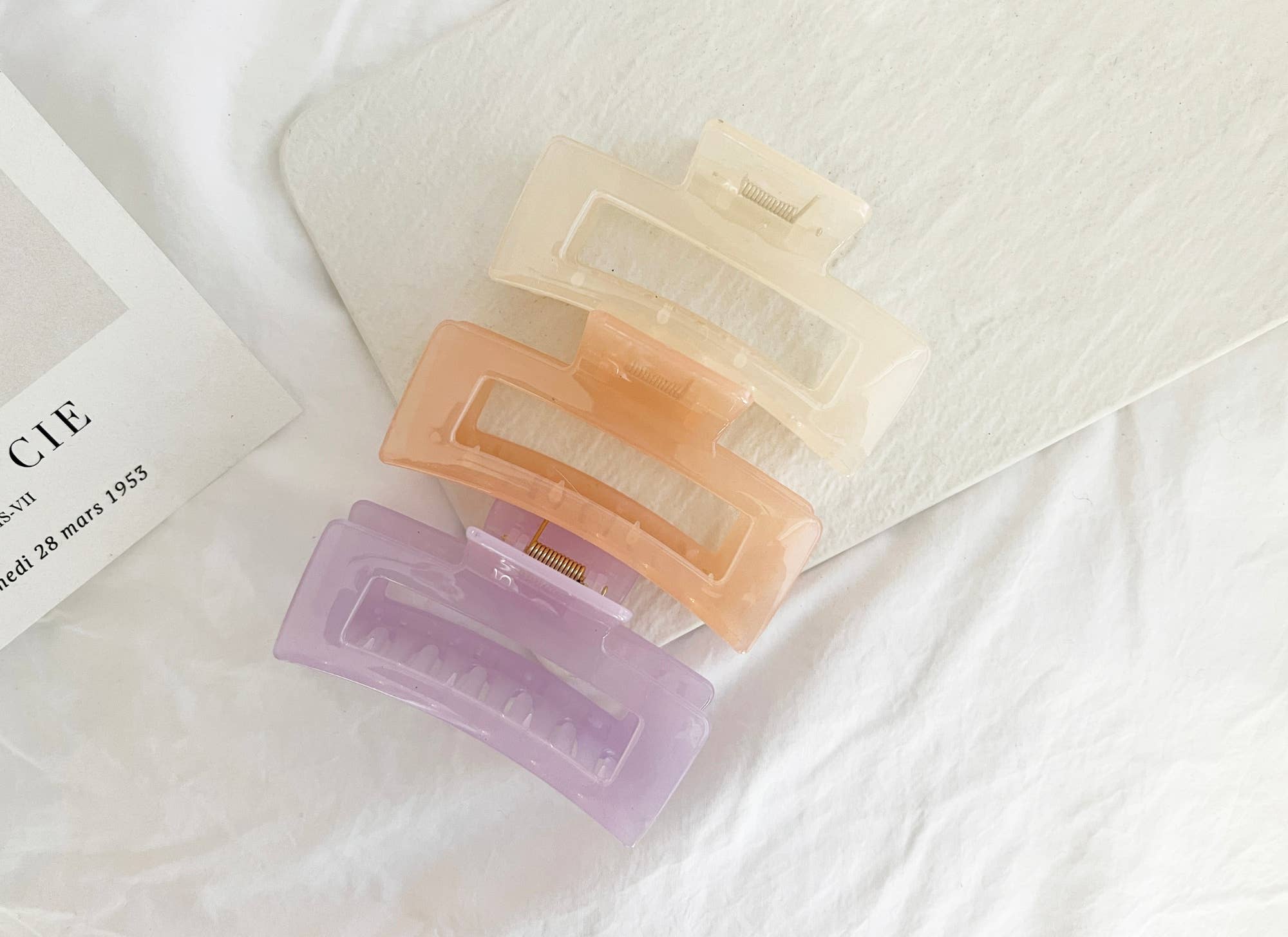 Jumbo 4-Inch Jelly Hair Clips