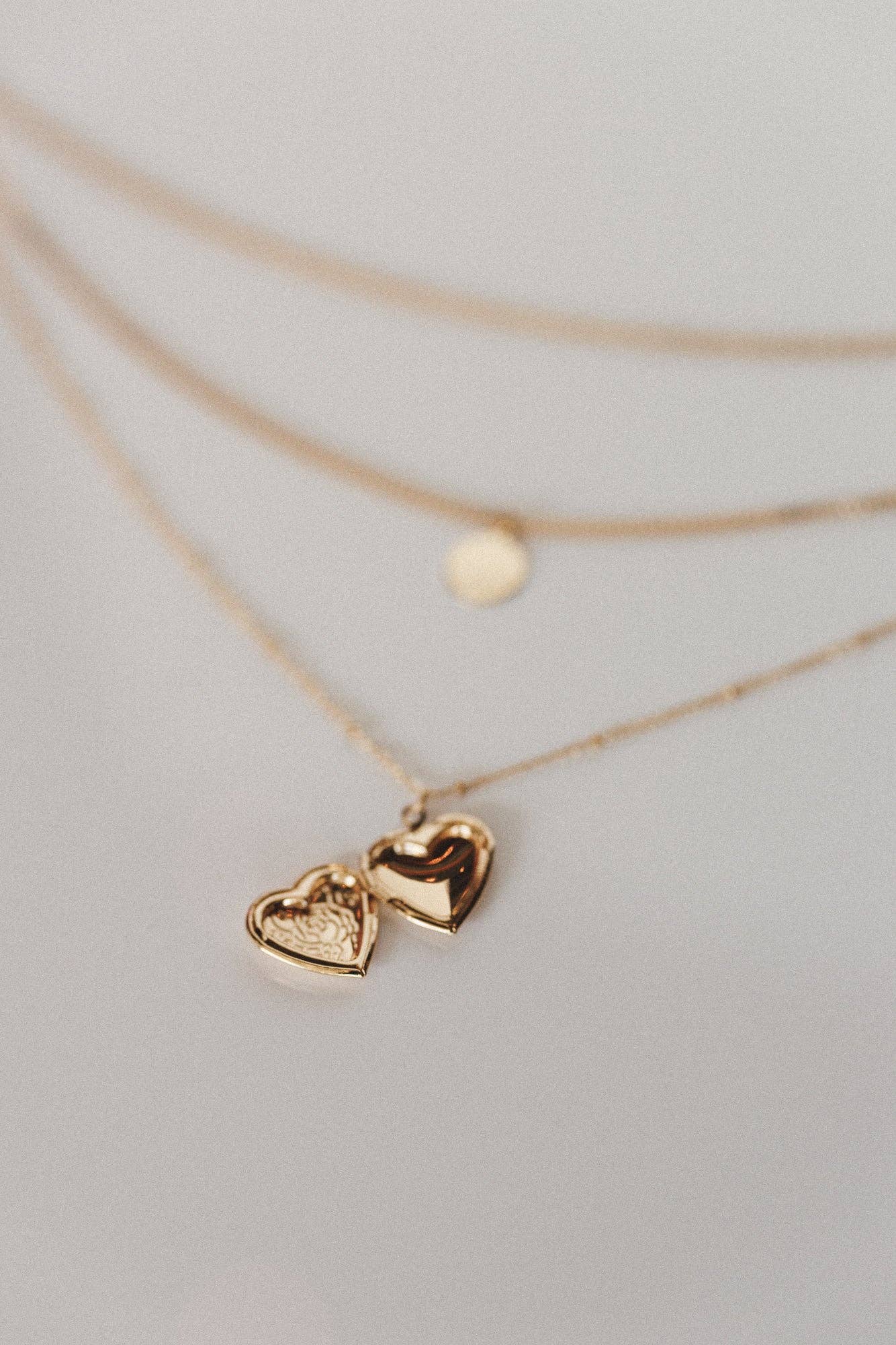Eternal Love Locket Necklace - Gold