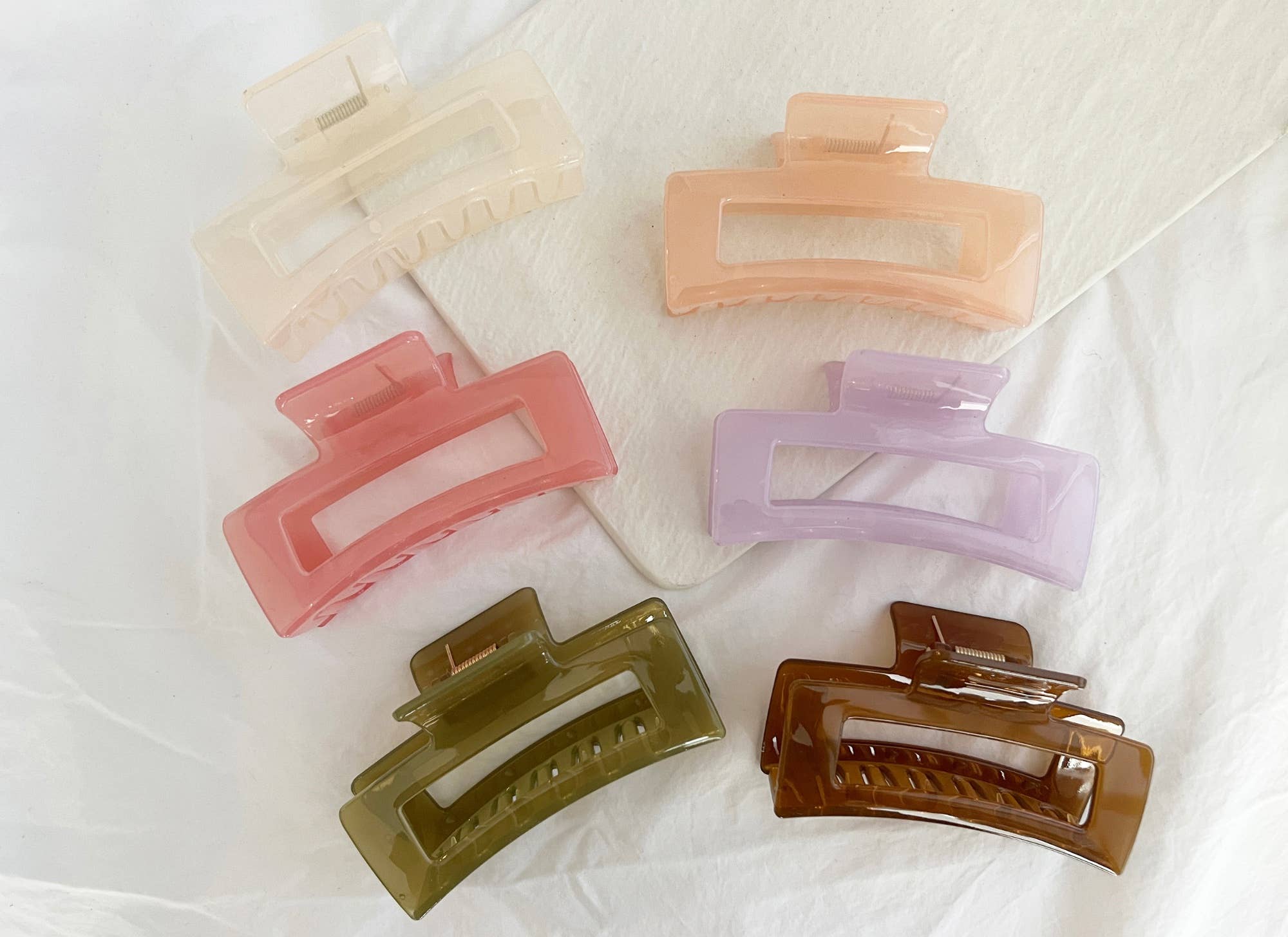 Jumbo 4-Inch Jelly Hair Clips