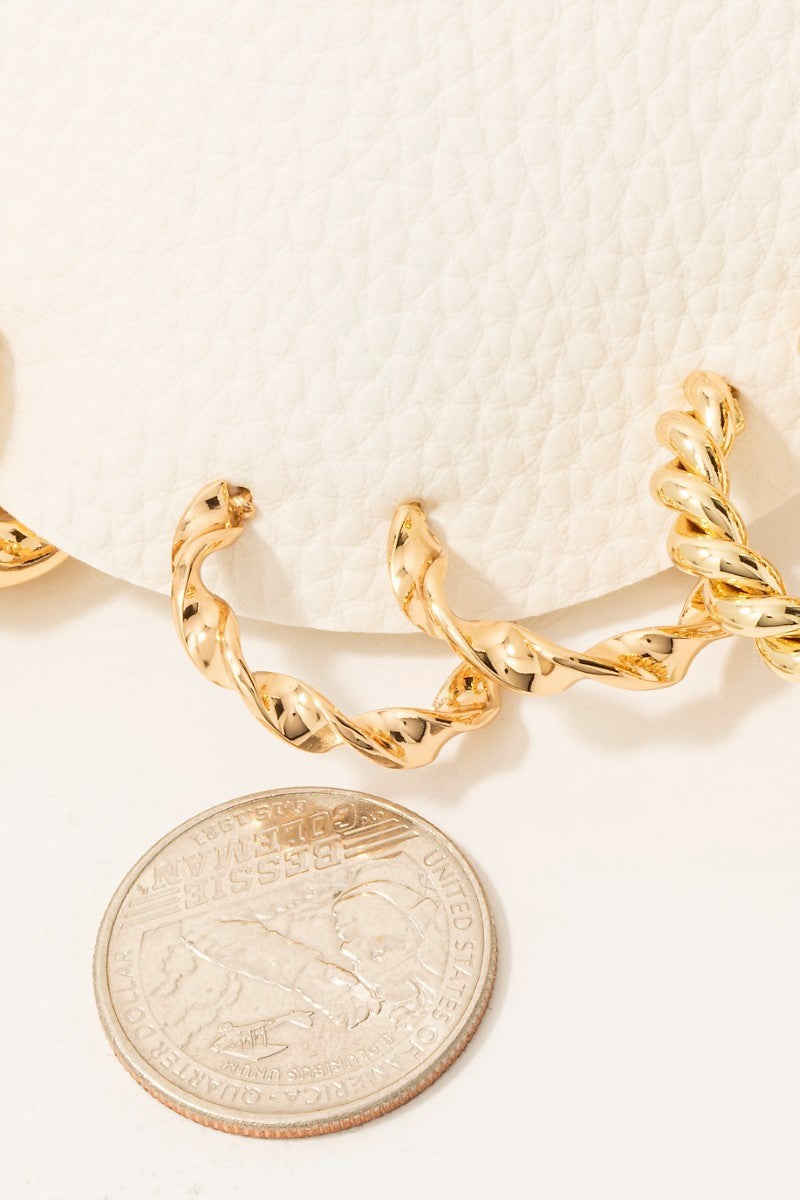 Hoop Twist Earrings Set