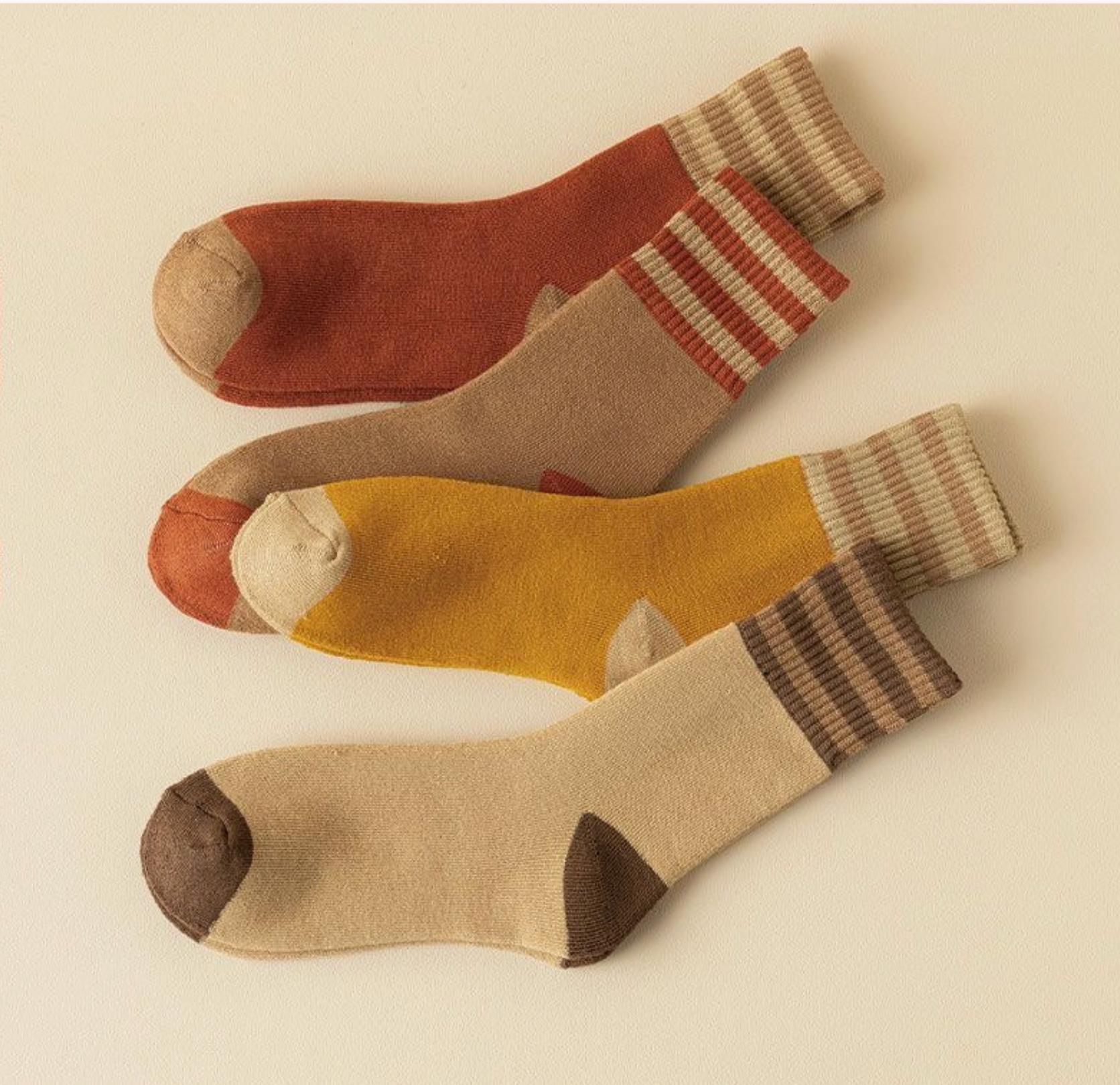 Color Block Striped Thermal Lined Socks