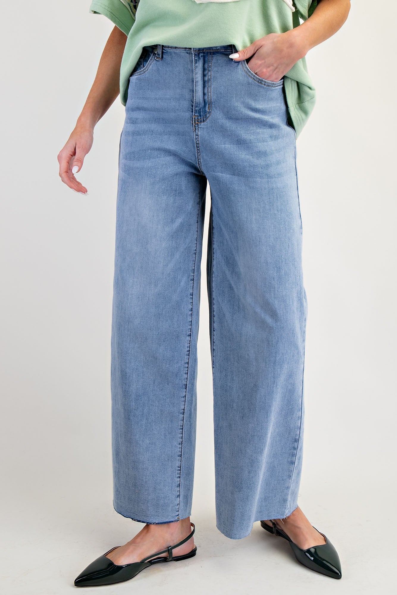 Soft Washed Stretch Denim Pants
