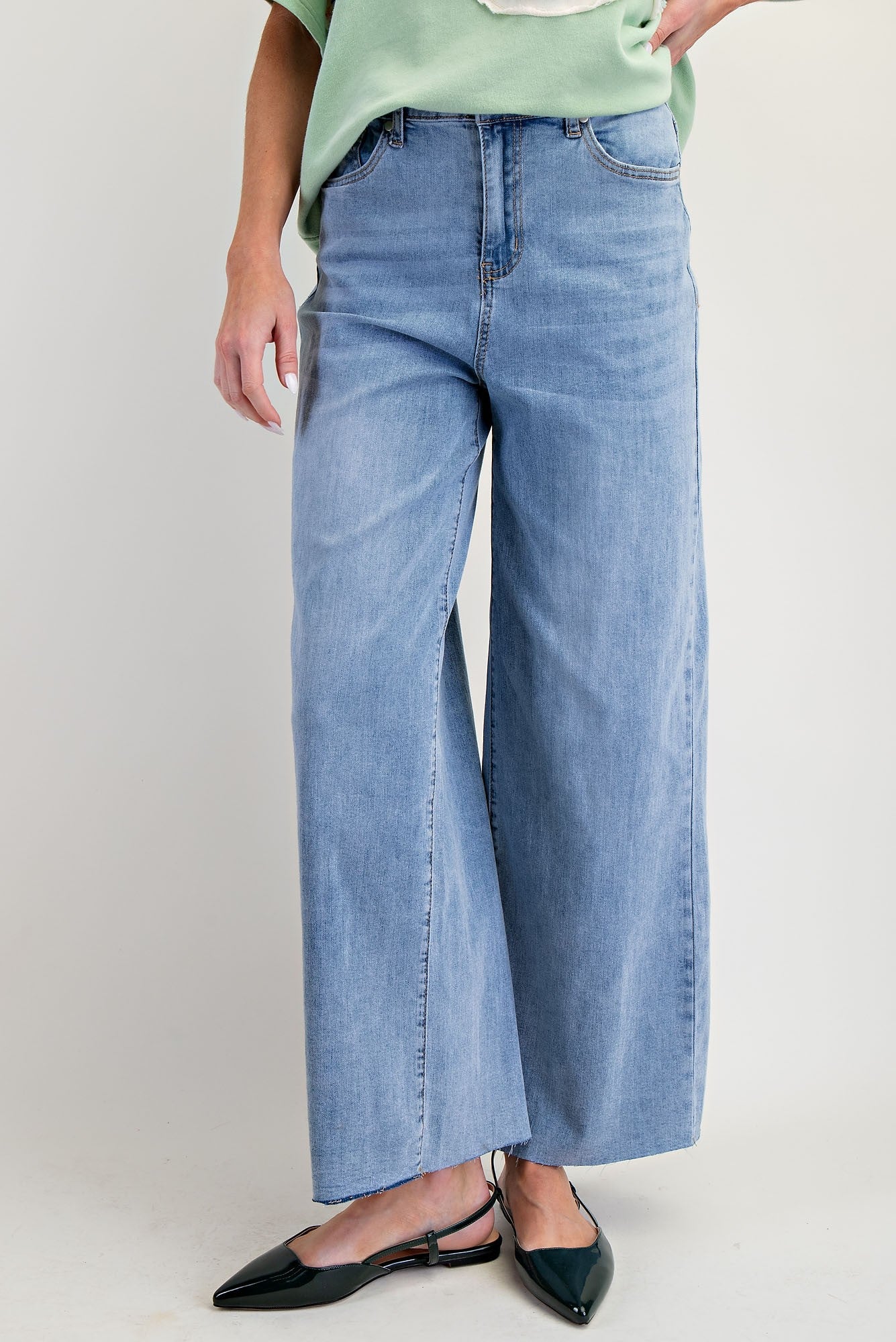 Soft Washed Stretch Denim Pants