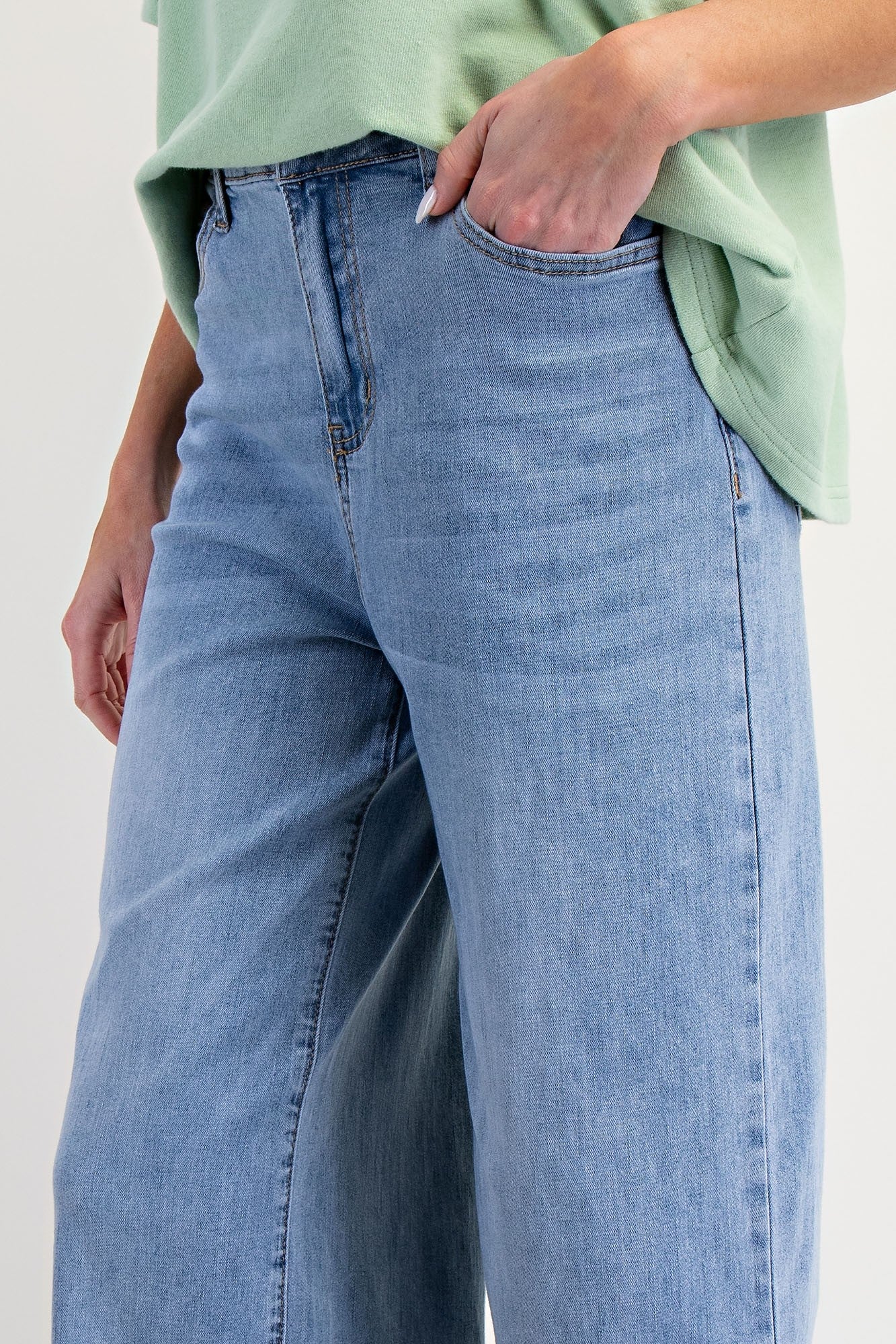 Soft Washed Stretch Denim Pants