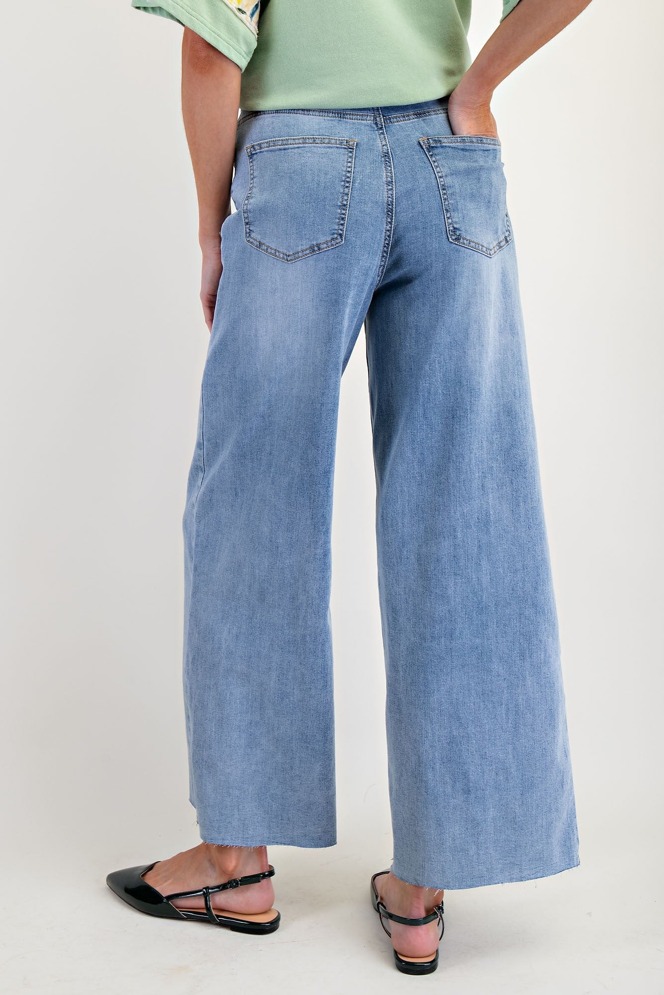 Soft Washed Stretch Denim Pants