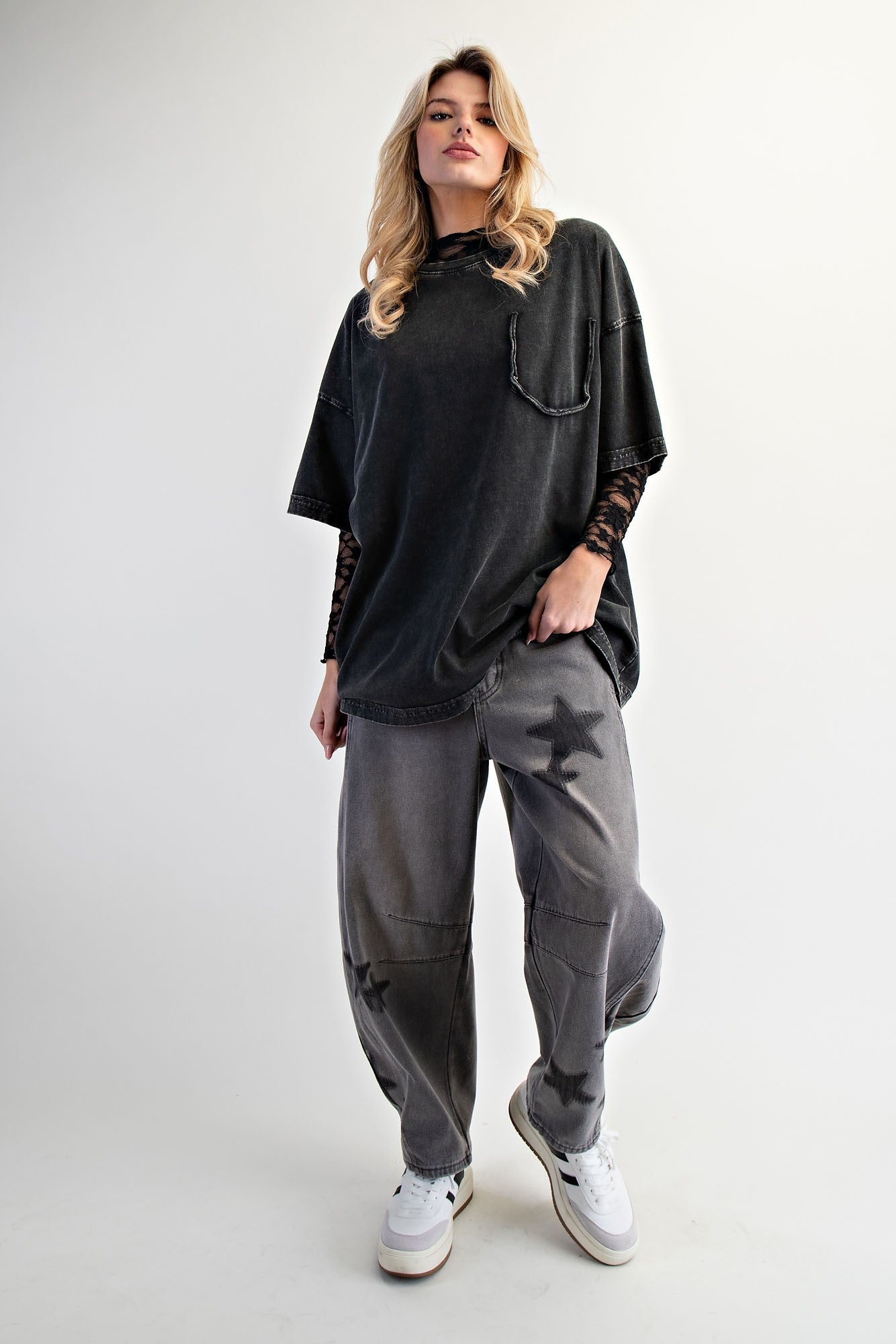 Take Me Home Loose Fit Black Top