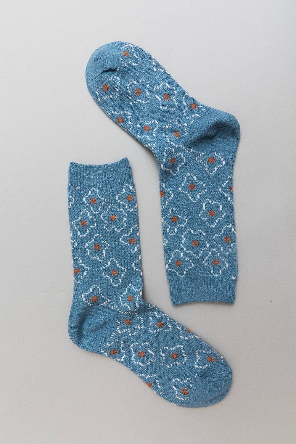 Retro Bloom Socks - Blue