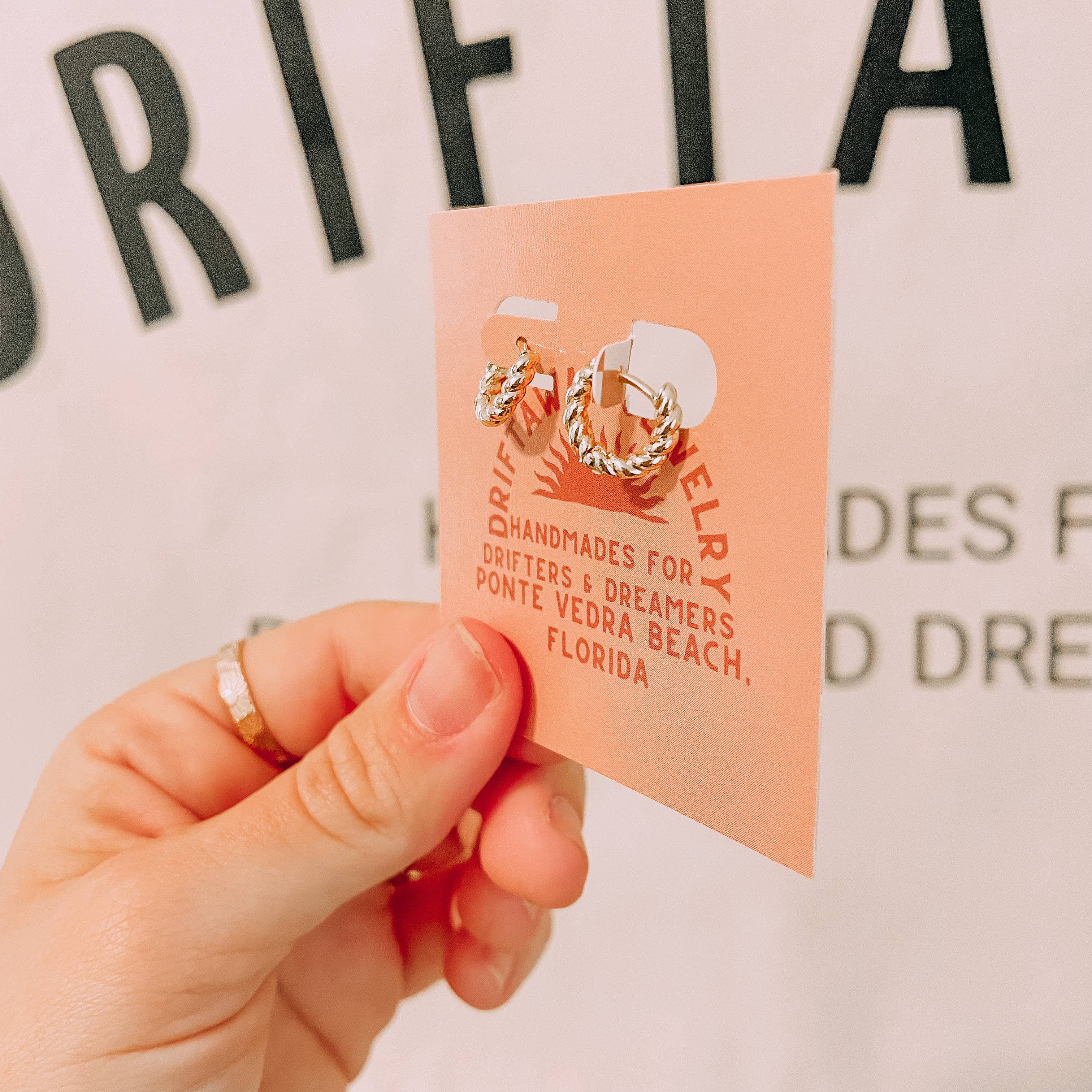 Driftaway Jewelry - Twisted Gold Huggies