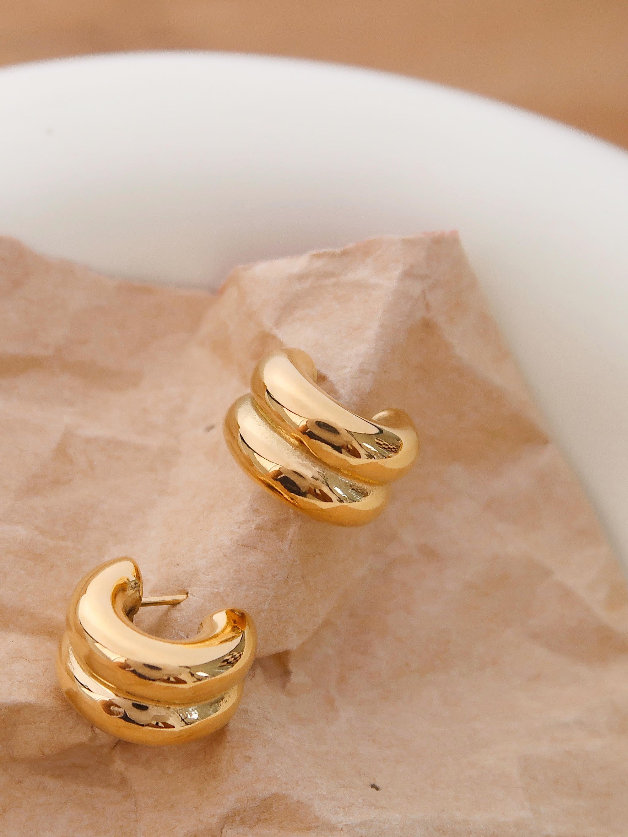 Double C-Hoop Earring