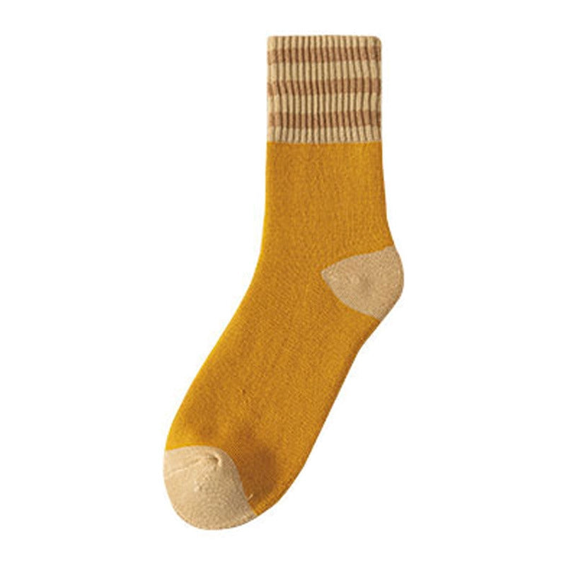 Color Block Striped Thermal Lined Socks