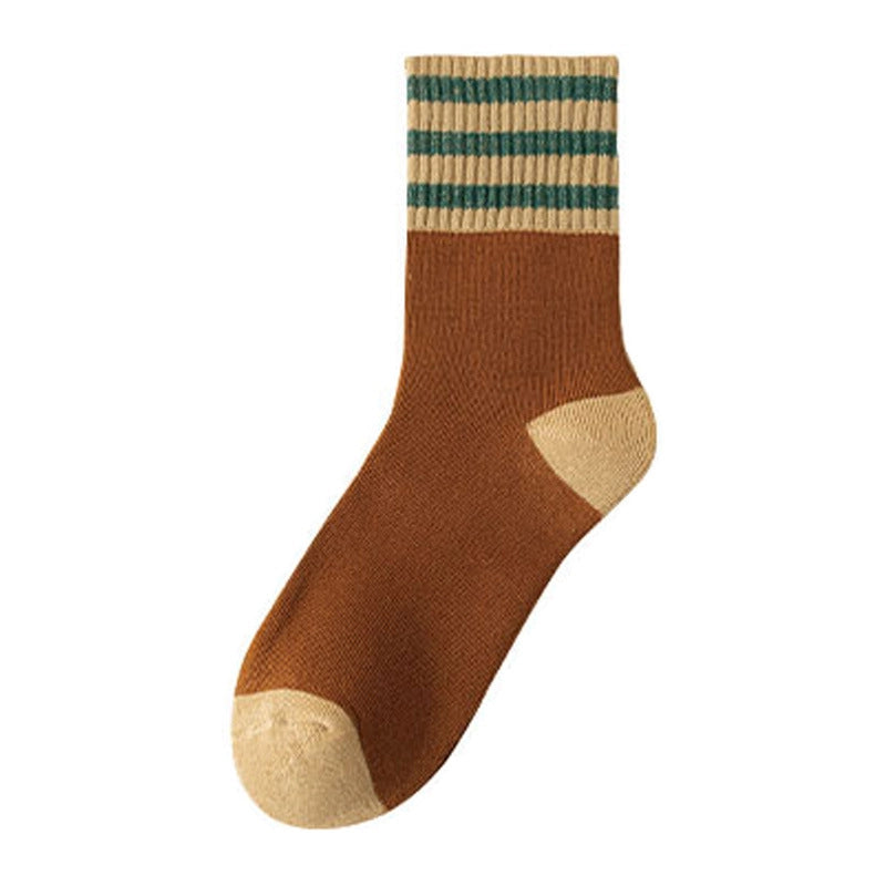 Color Block Striped Thermal Lined Socks