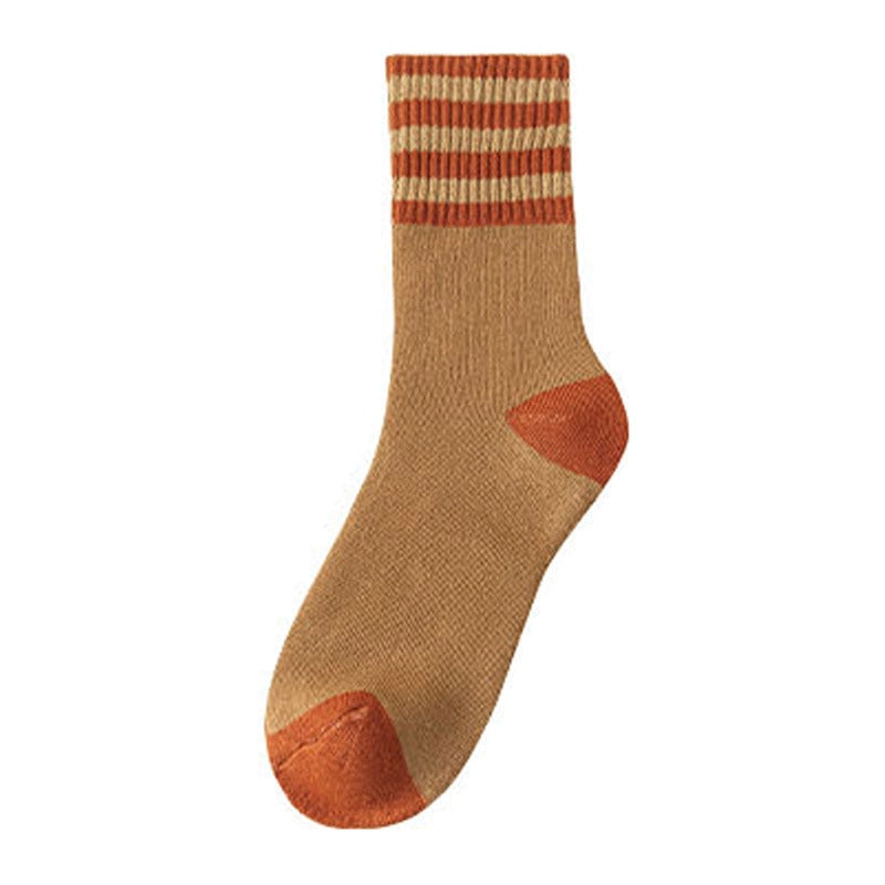 Color Block Striped Thermal Lined Socks