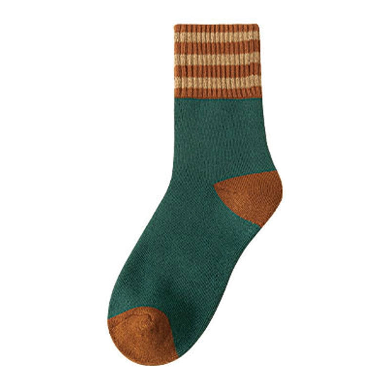 Color Block Striped Thermal Lined Socks