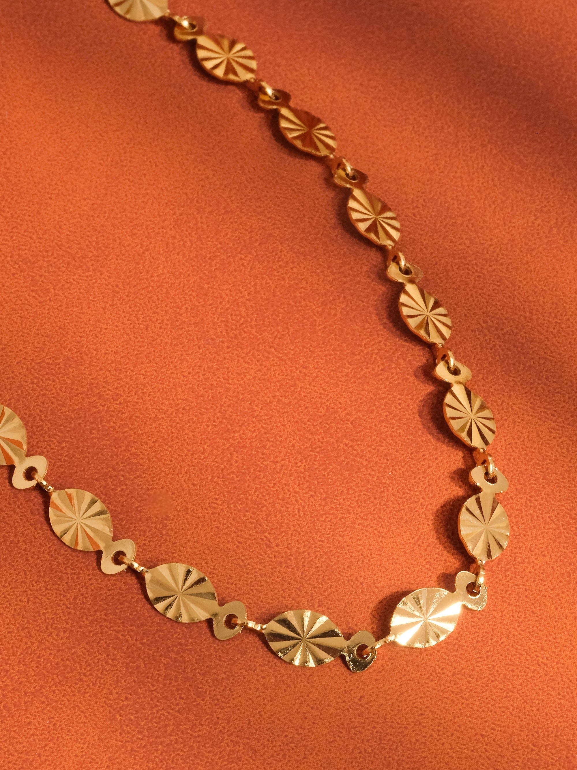 18k Gold Non-tarnish Classic Oval Chain Necklace