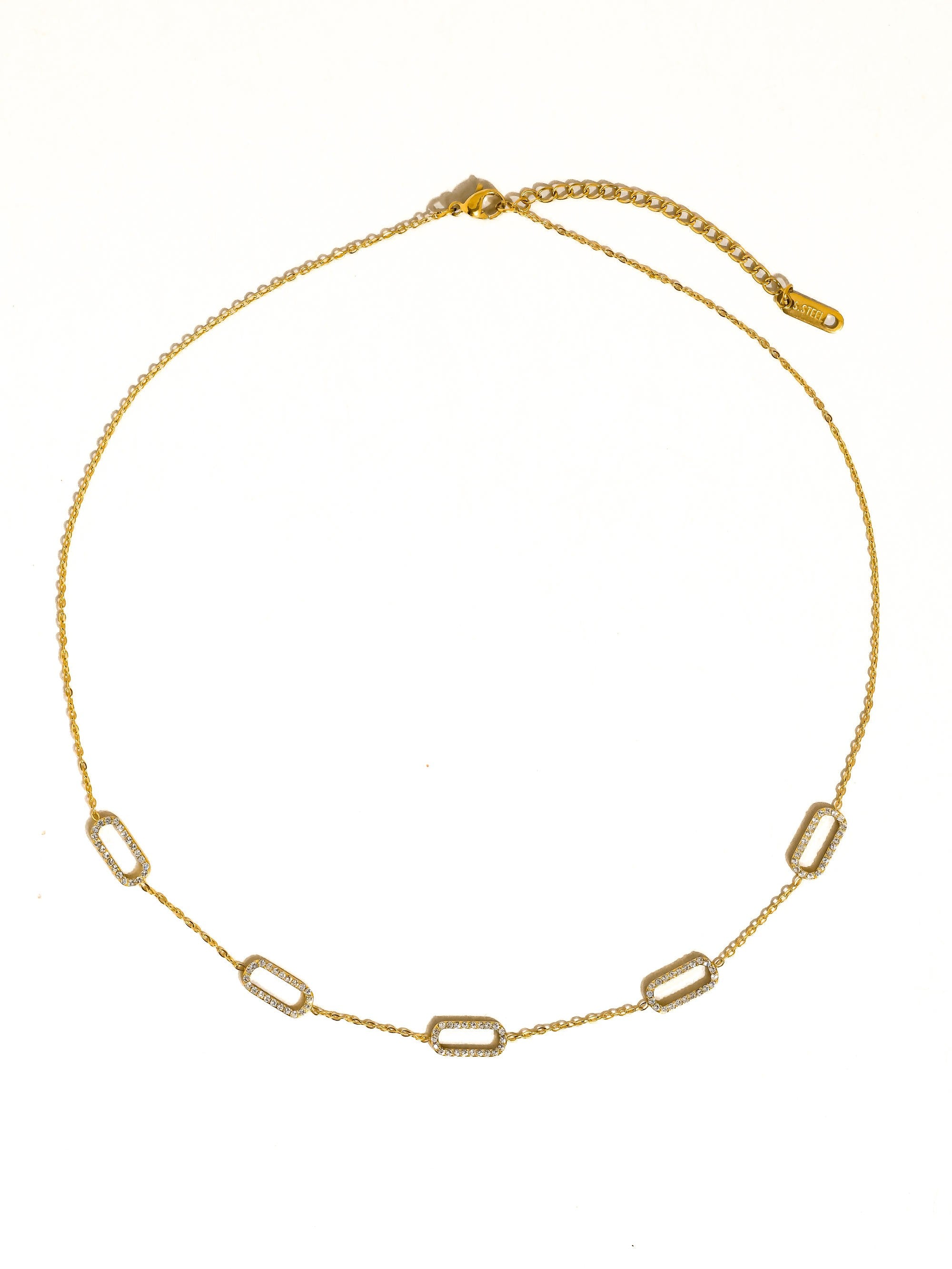 Burnisse 18k Gold Dainty Geometric Necklace