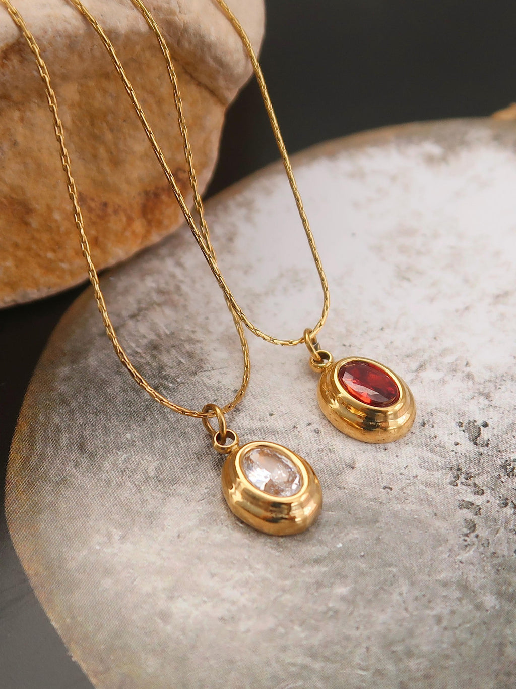 18k Gold Gemstone Necklace
