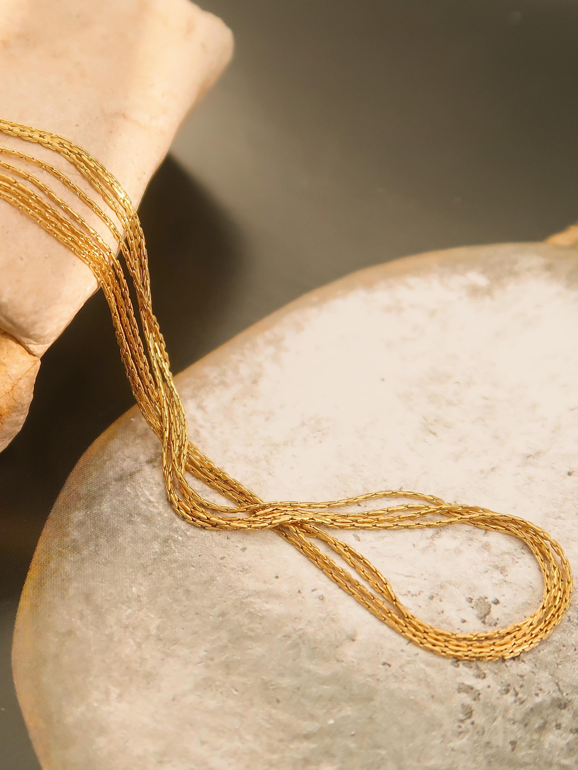 18k Gold Layered Dainty Chain Necklace