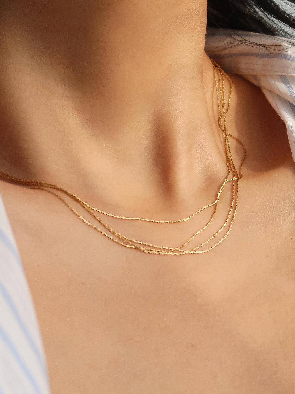 18k Gold Layered Dainty Chain Necklace