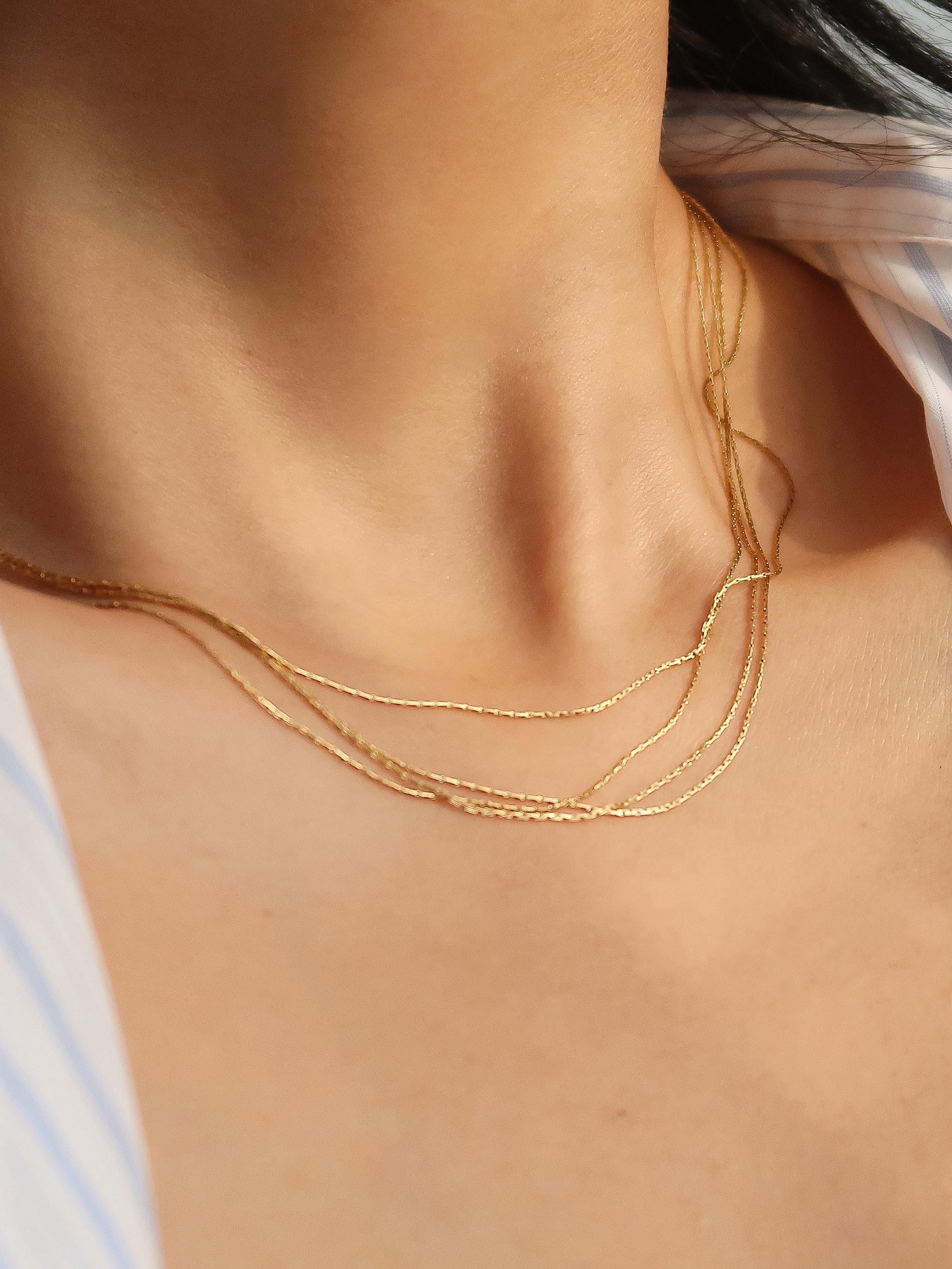 18k Gold Layered Dainty Chain Necklace