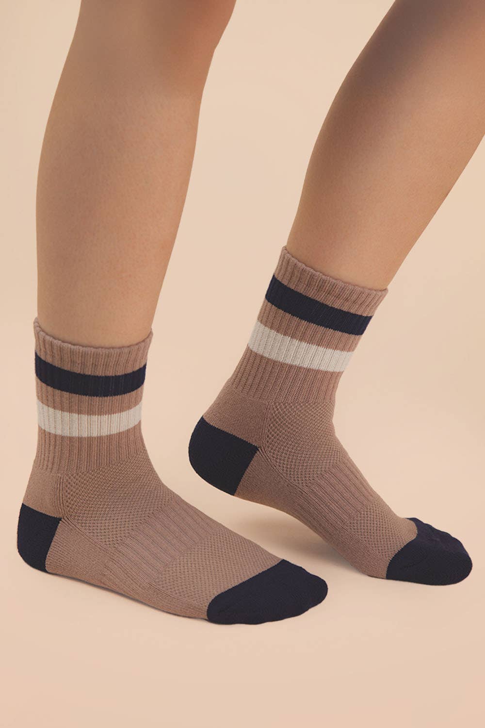 Color Block Stripe Crew Socks