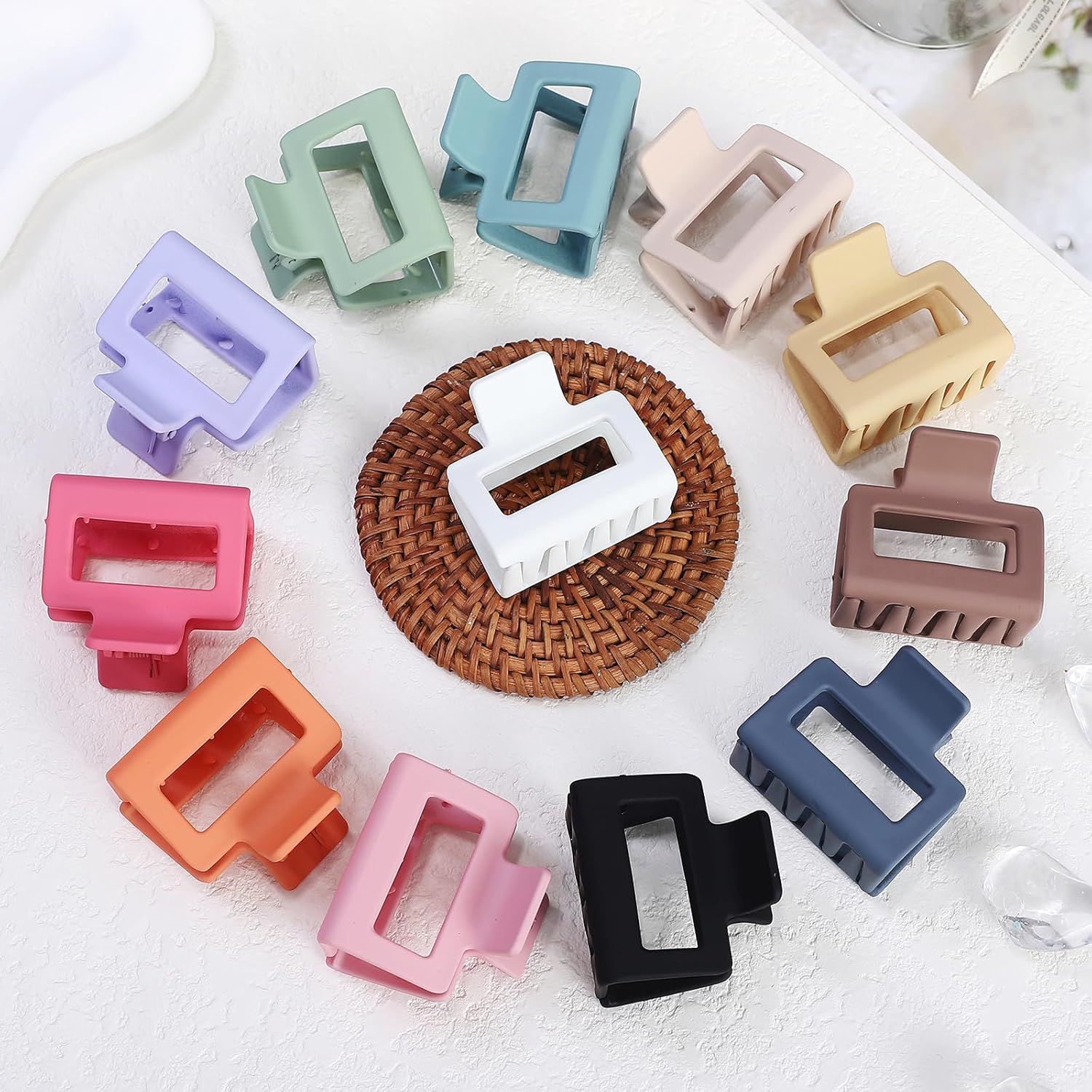 2 Inch Matte Square Hair Claw Clips