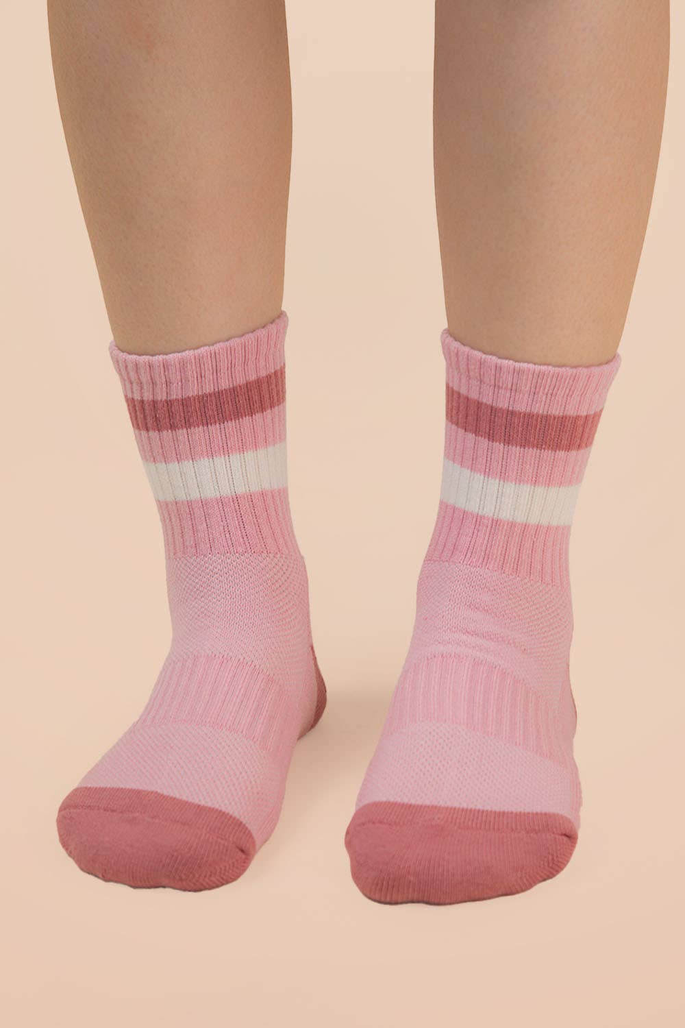 Color Block Stripe Crew Socks