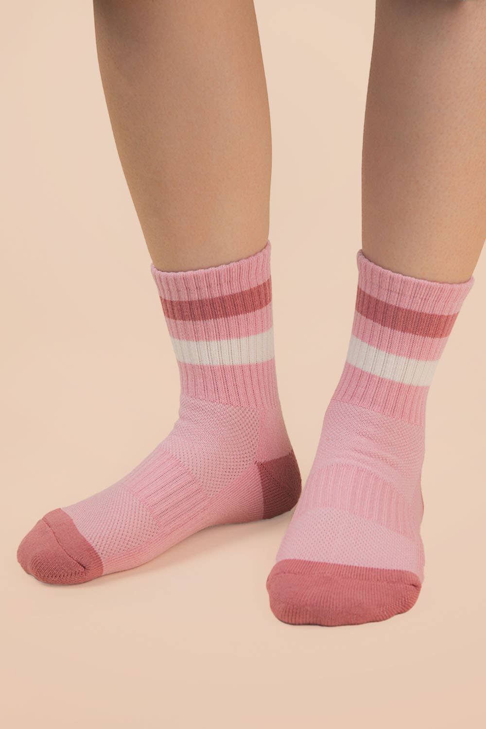 Color Block Stripe Crew Socks