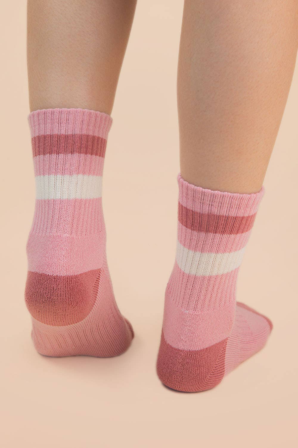 Color Block Stripe Crew Socks