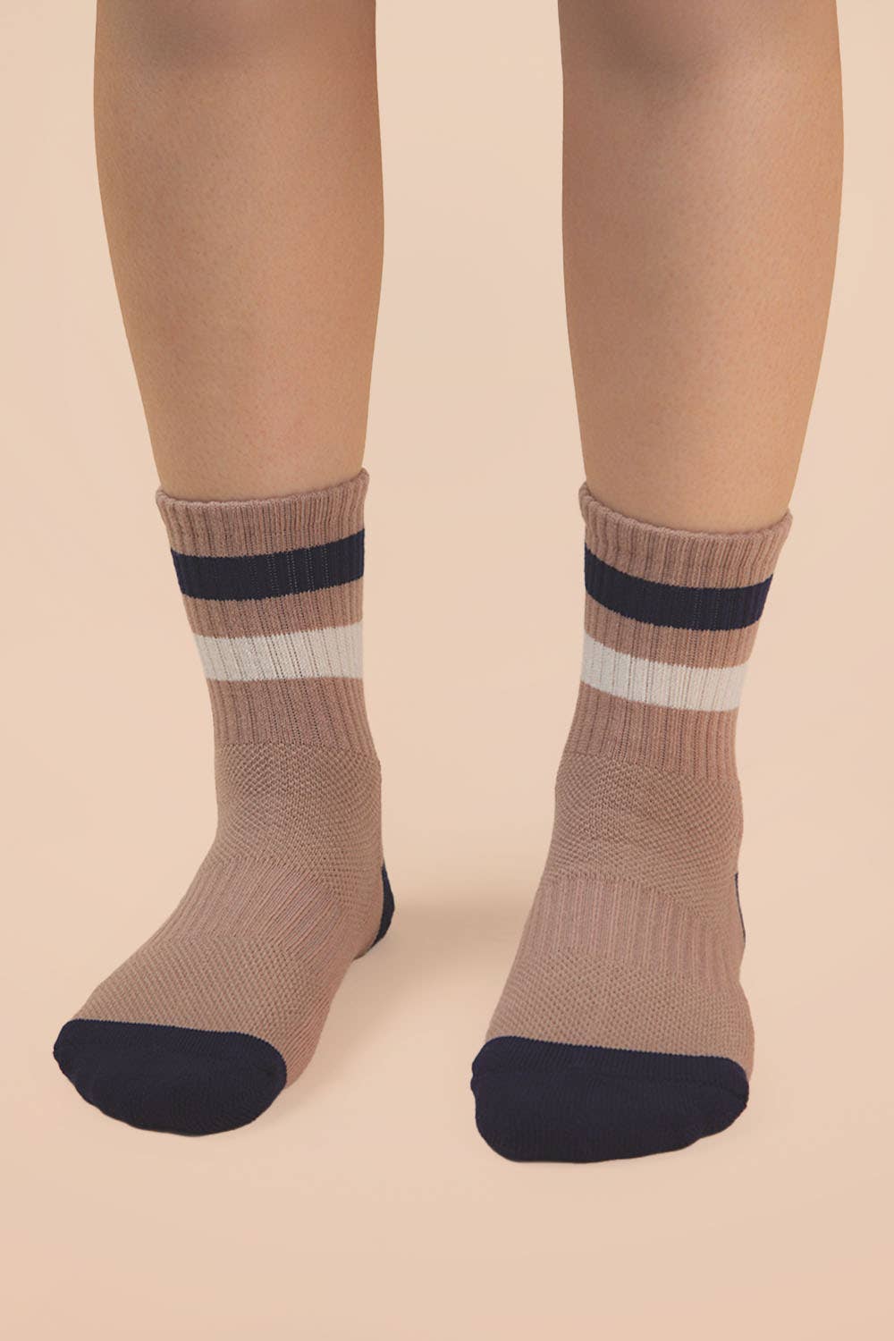 Color Block Stripe Crew Socks