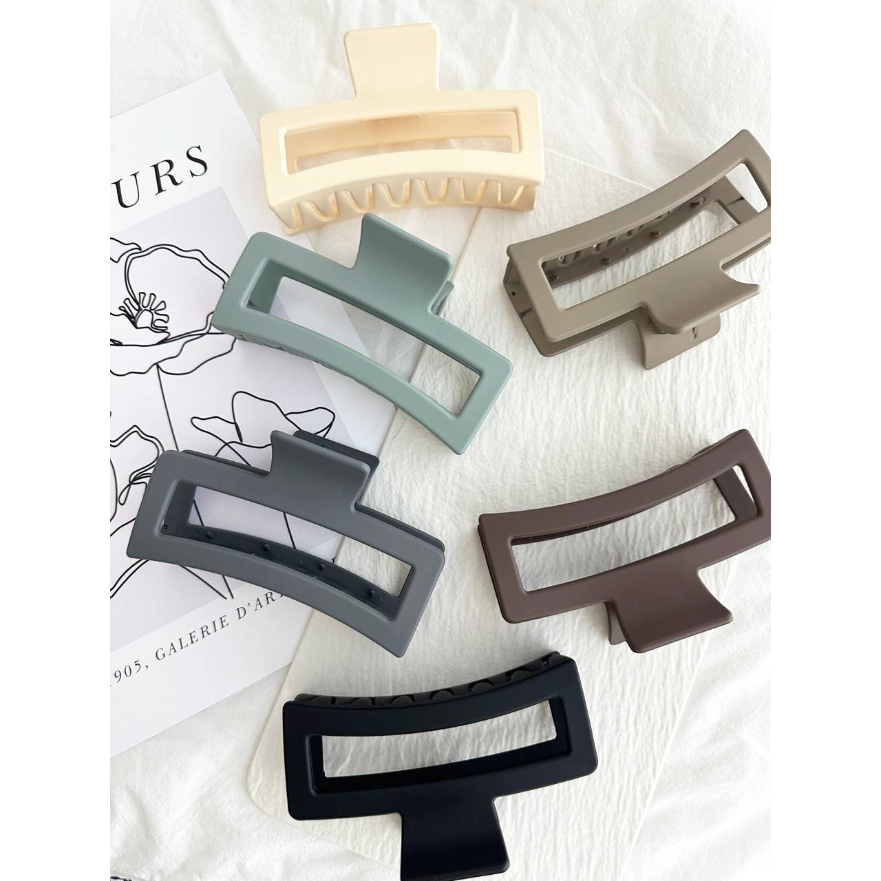 Jumbo Muted Matte 5-Inch Claw Clips