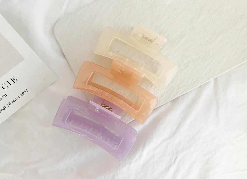 Jumbo 4-Inch Jelly Hair Clips