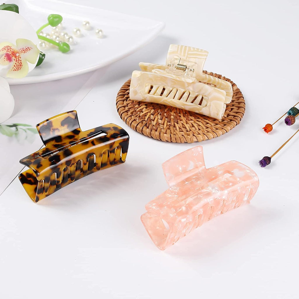 3 Inch Multi-Color Tortoise Hair Clips