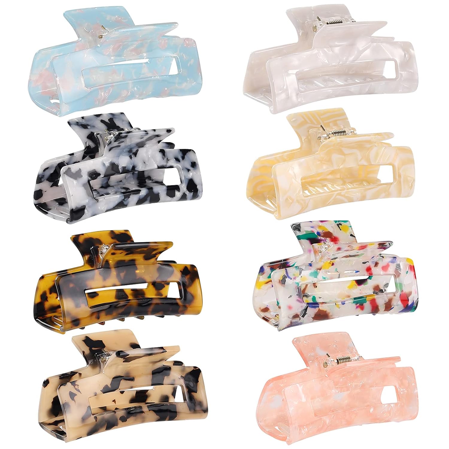 3 Inch Multi-Color Tortoise Hair Clips
