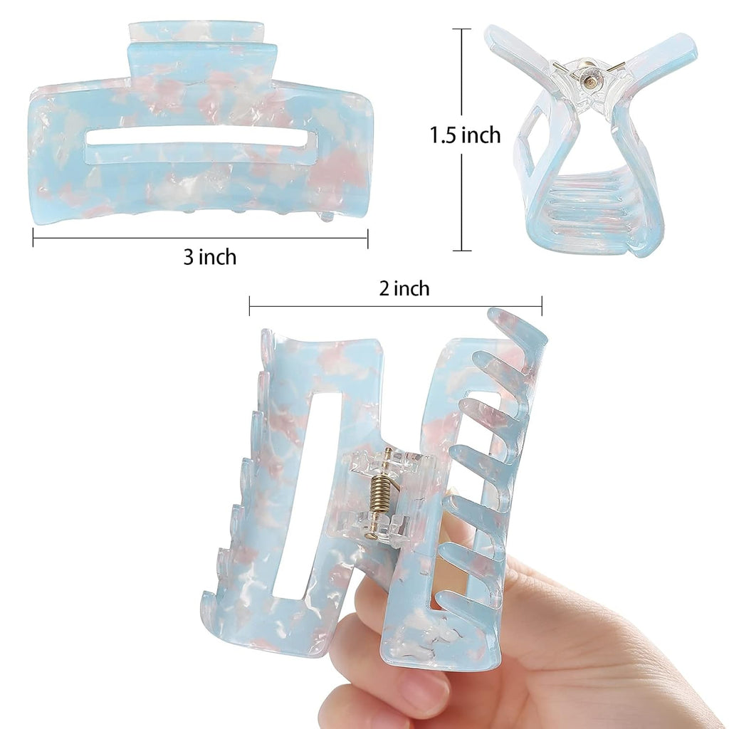 3 Inch Multi-Color Tortoise Hair Clips