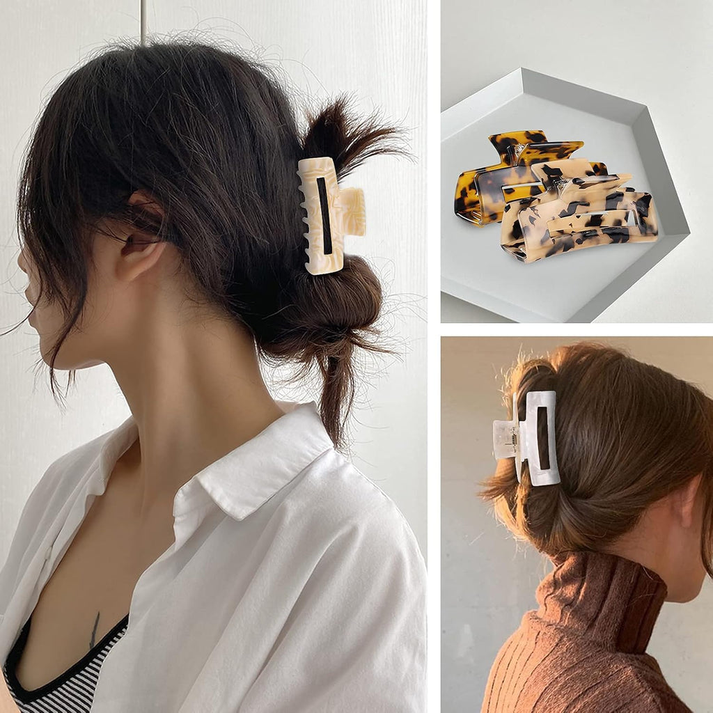 3 Inch Multi-Color Tortoise Hair Clips