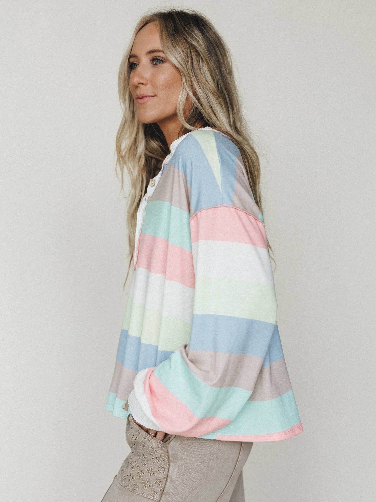 Striped Darlin Long Sleeve Top