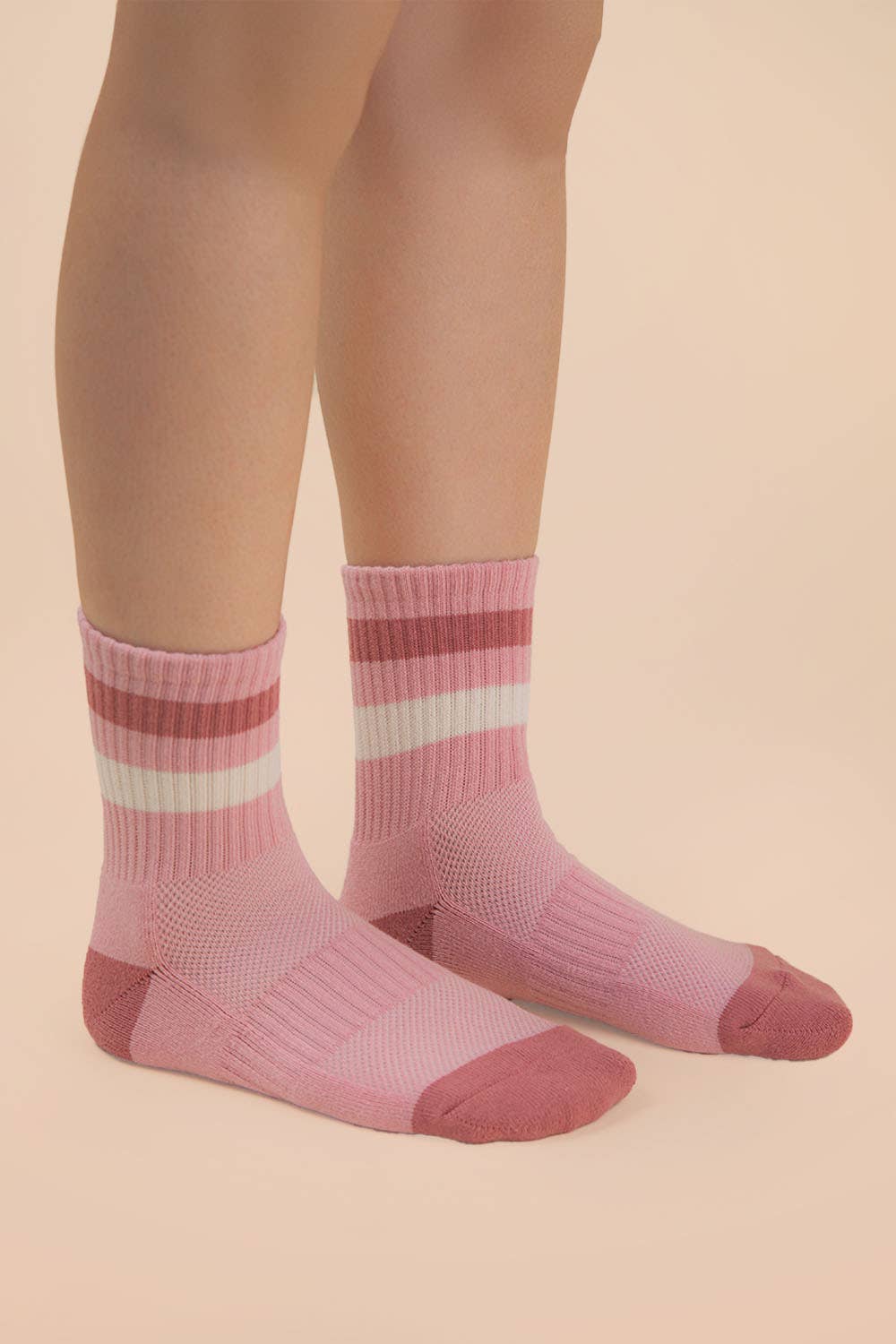 Color Block Stripe Crew Socks