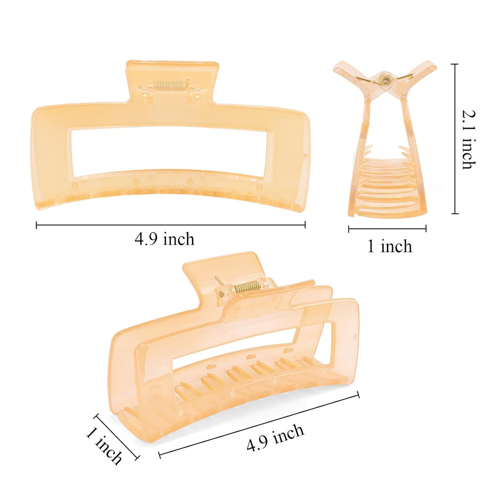 5 Inch Extra Large Rectangle Hair Claw Clips