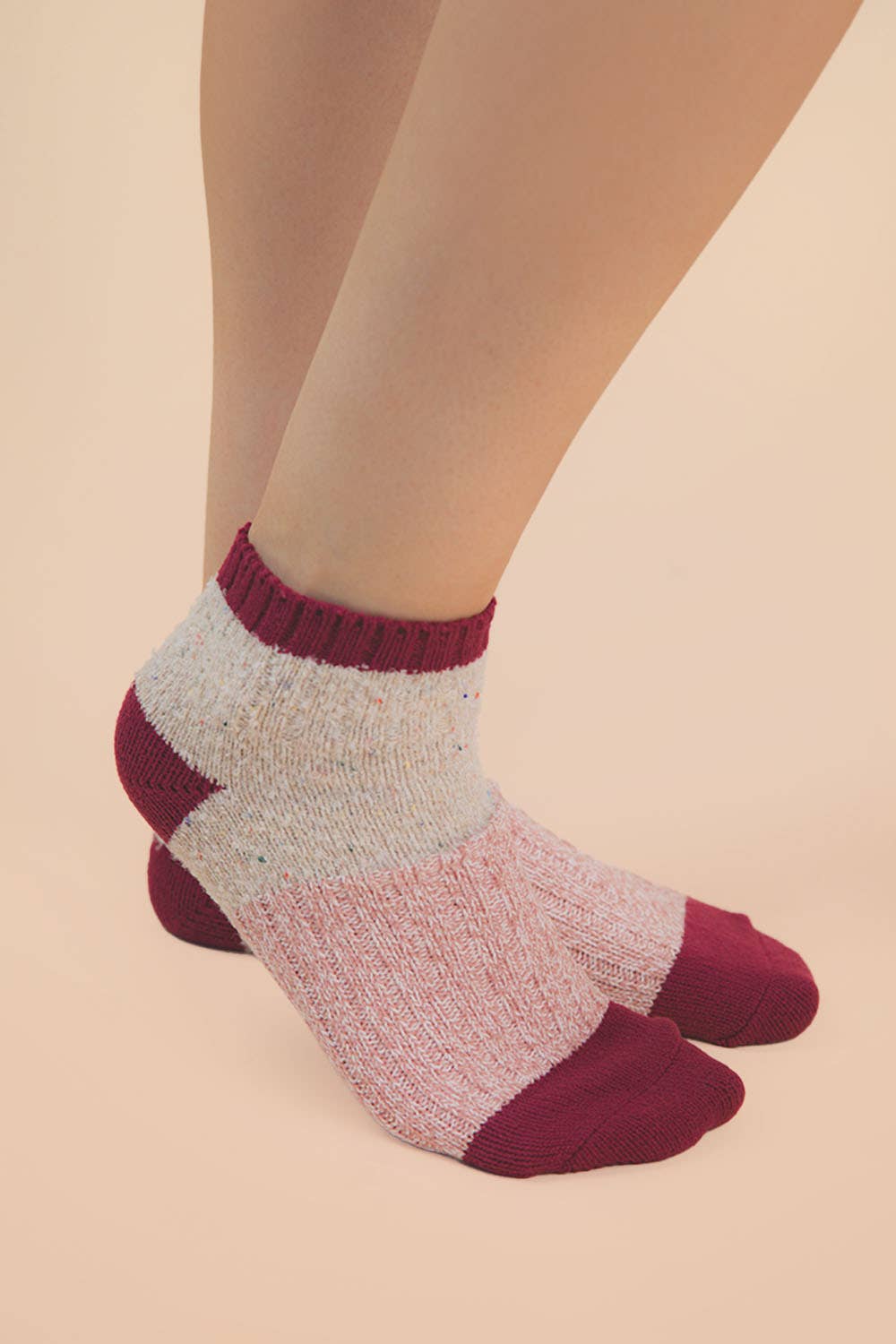 Winter Berry Color Block Crew Socks