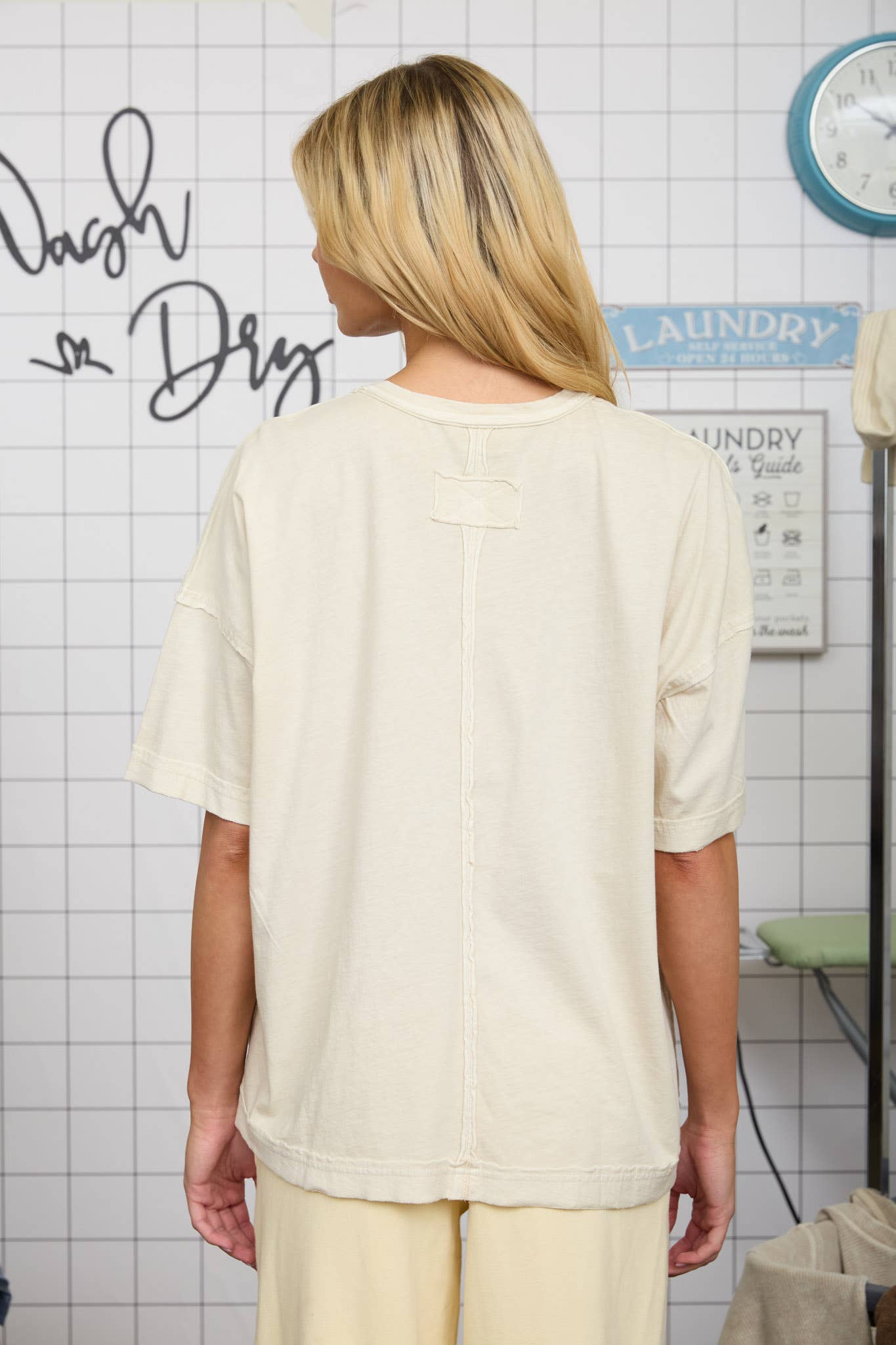 Washed Khaki Knit Vintage T-Shirt