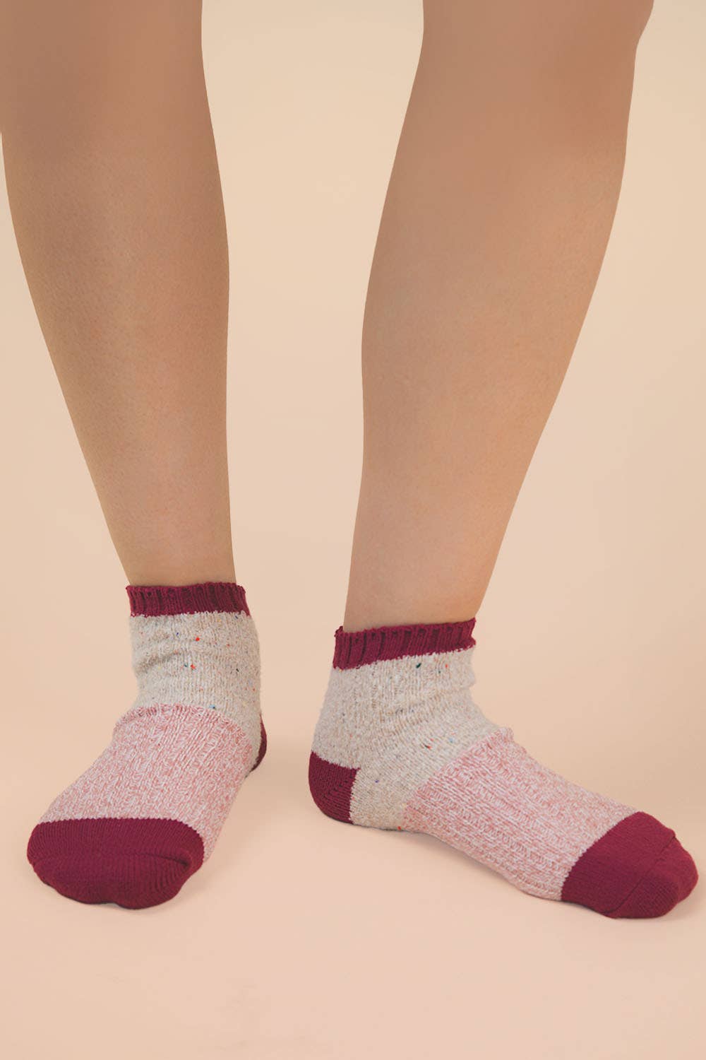 Winter Berry Color Block Crew Socks