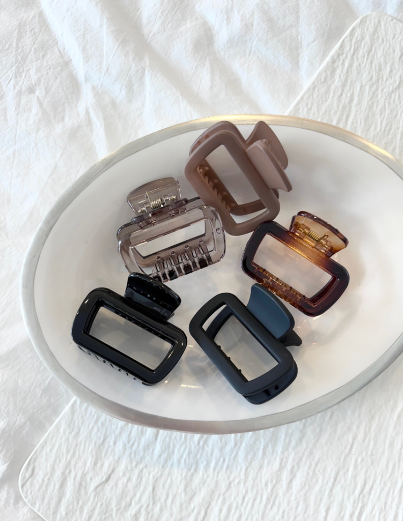 Matte Rectangular Hair Claw Clips