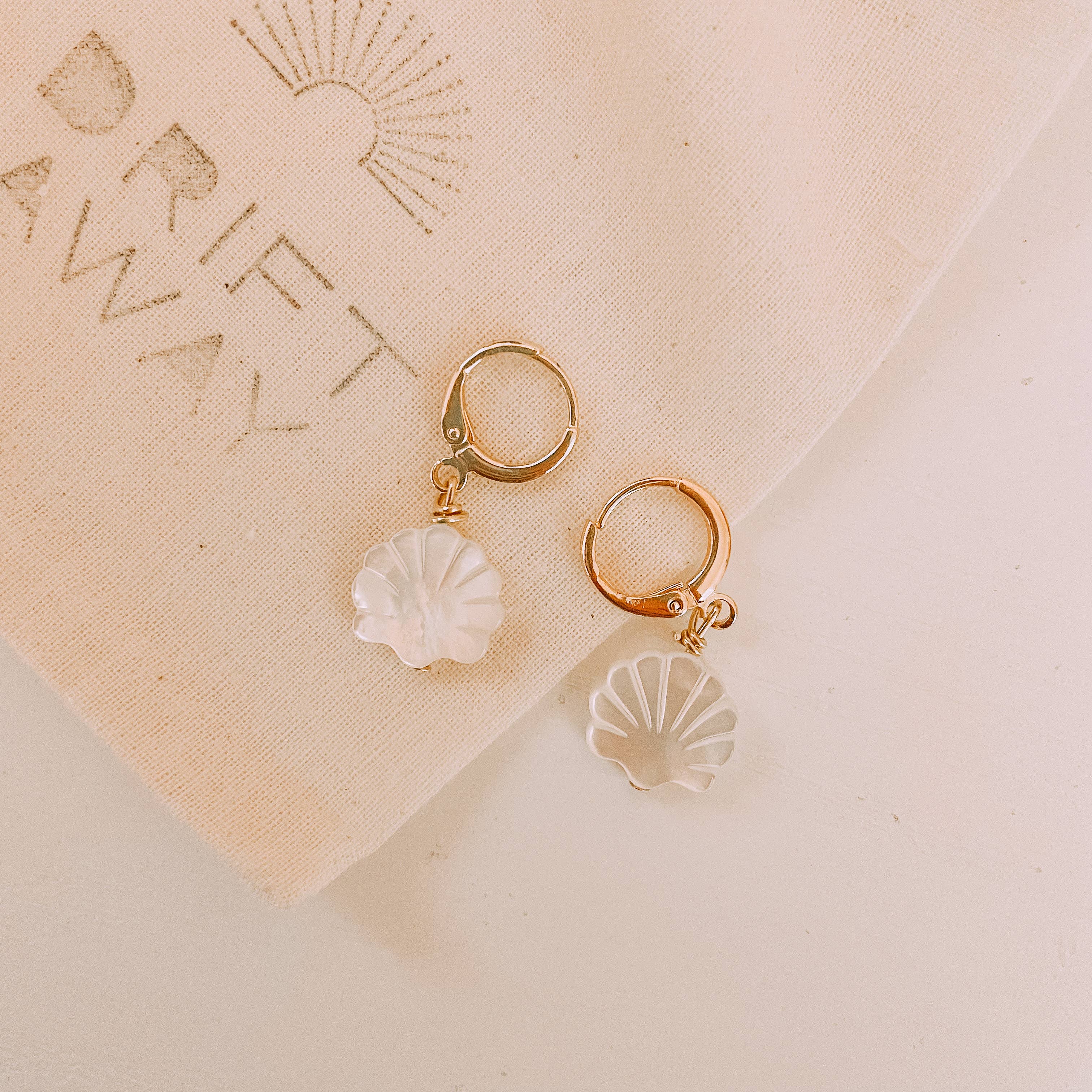 Driftaway Jewlery - Mother of Pearl Seashell Earrings