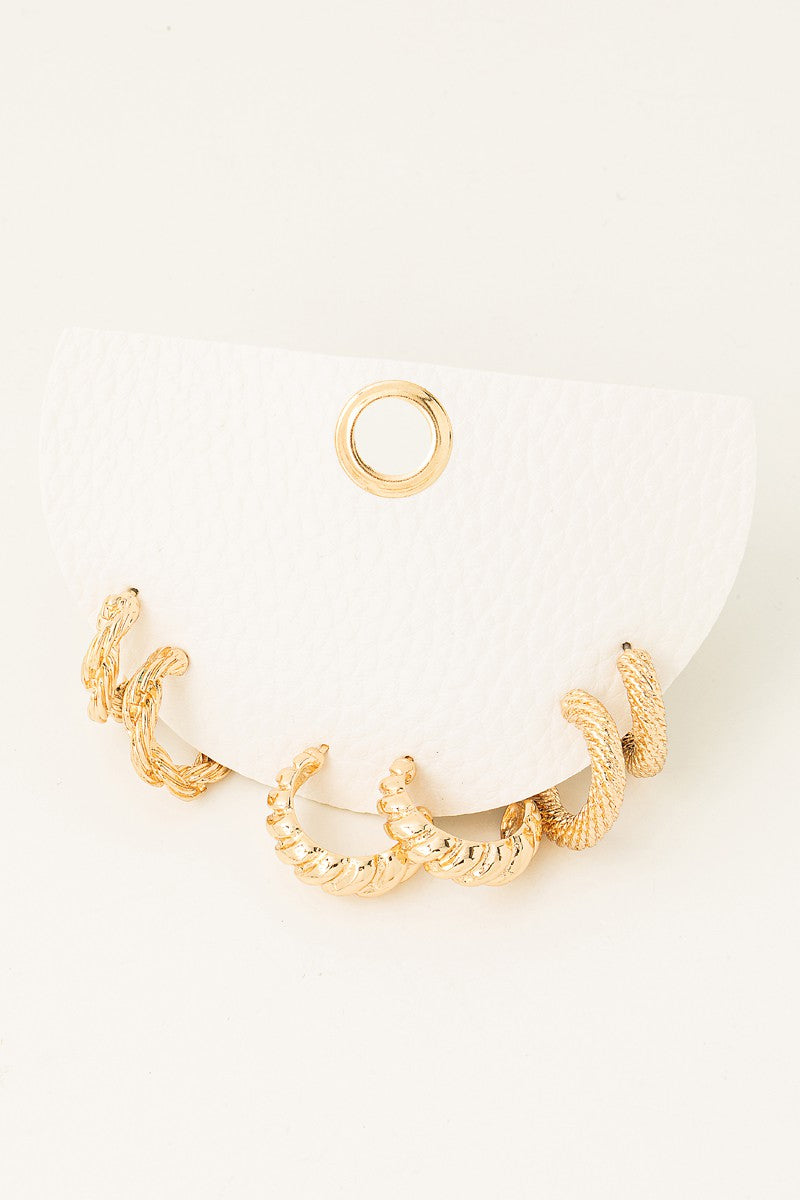Assorted Hoop Twist Earrings Set