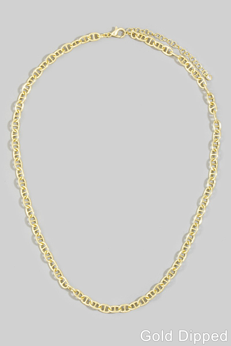 Chunky Gold Mariner Link Chain Necklace