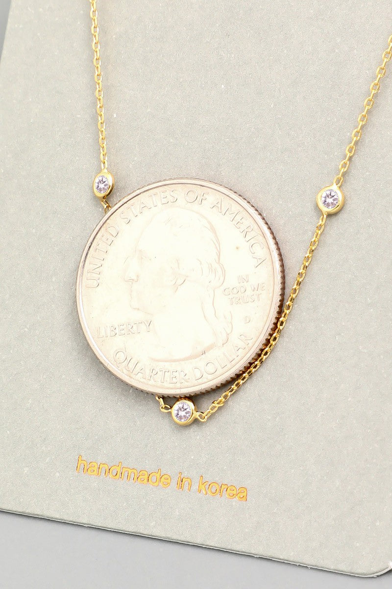 Dainty Chain Mini Stud Necklace